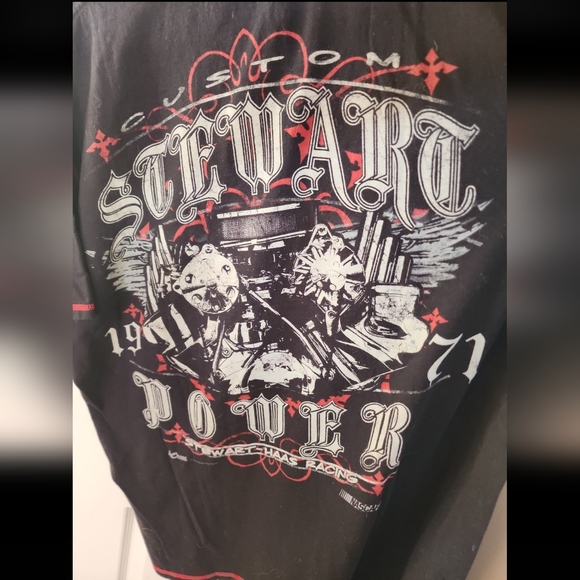 Tony Stewart Chase Authentics two-sided black shirt, XL - Picture 3 of 4